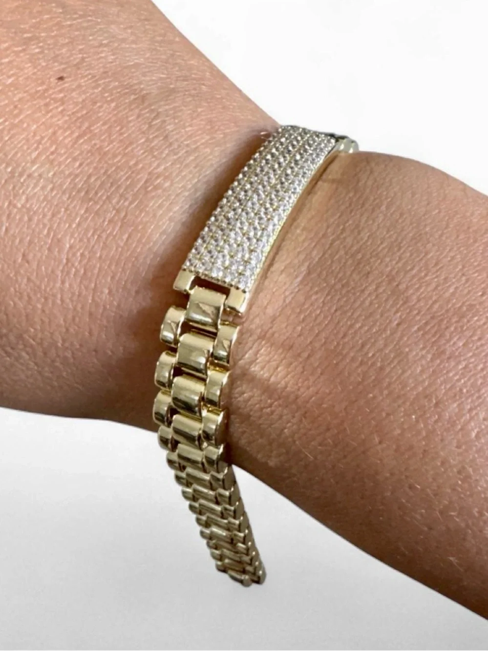 Men's Gold-Tone CZ Bracelet —8
